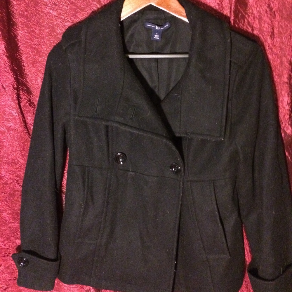 Black Gap Wool Pea Coat, Never Worn